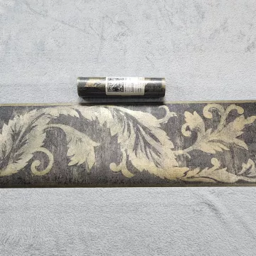 Sweetwater Damask Gold Black Wallpaper Border New Sealed Prepasted Vinyl