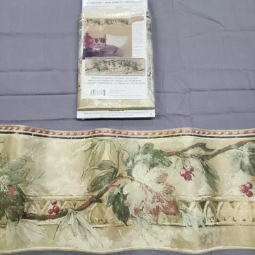 Norwall Country Floral Beige Wallpaper Border New Prepasted Vinyl ZN76170N
