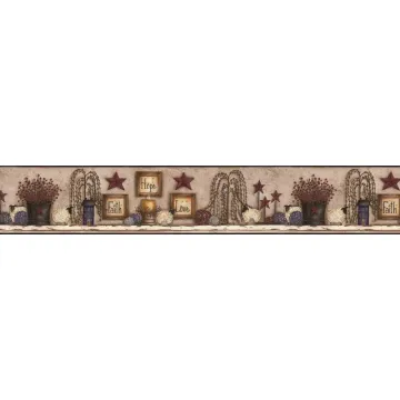 Welcome Home Faith Hope Love Shelf Border