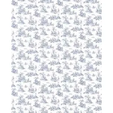 French Style Blue Toile Wallpaper CN24619 - Patton Norwall