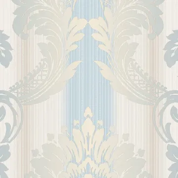 CS35606 String Damask Wallpaper Blue, Beige, Taupe Classic Silks 2 Norwall Wallcovering