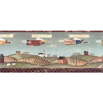 Primitive Country Angel Wallpaper Border