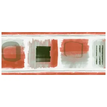 Red and Gray Color Block Wallpaper Border-Norwall CT78155FB