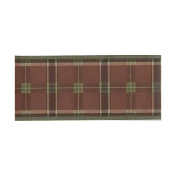 Green and Red Plaid Wallpaper Border CTY14501B