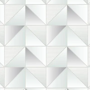 Cubist Wallpaper Green, Mint, Metallic Silver, Silver GX37632