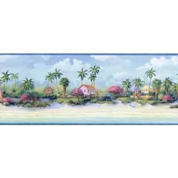 Island Living Wallpaper Border CW32211B