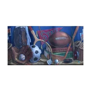 All Sports Blue Wallpaper Border