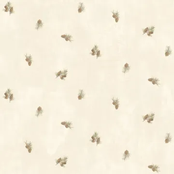Welsh Cream Pinecone Toss Wallpaper Chesapeake BBC49465