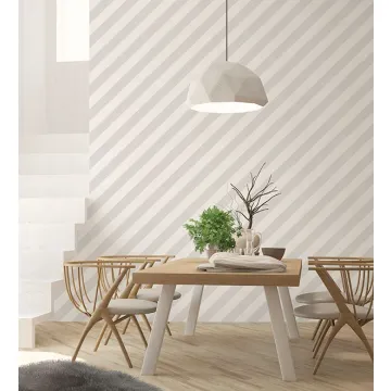 Diagonal Stripe Wallpaper Grey, Dove, Seagull ST36914