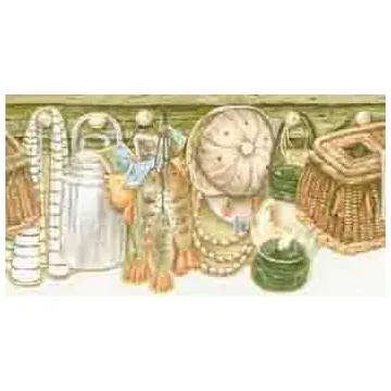 Gone Fishing Wallpaper Swag Border DN032131B