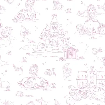 Walt Disney Kids Ii Sofia Toile Wallpaper