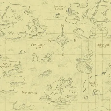 Walt Disney Kids Ii Pirate Map Wallpaper