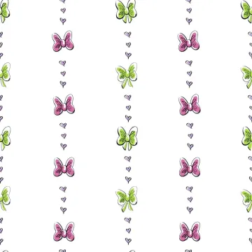 Walt Disney Kids Ii Bow Stripe Wallpaper