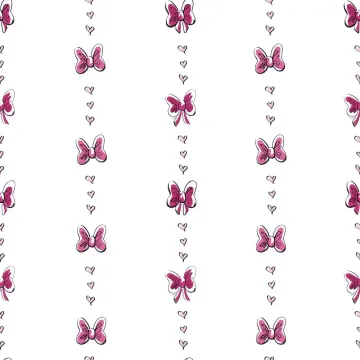 Walt Disney Kids Ii Bow Stripe Wallpaper