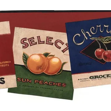 Die Cut Fruit Sign Wallpaper Border