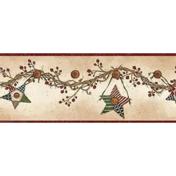 Quilted Stars Garland Wallpaper Border