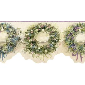 Calico Wreath Wallpaper Border