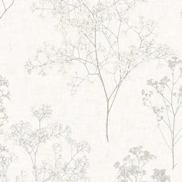 FH37509 Queen Anne's Lace Wallpaper Grey, Beige Farmhouse Living Norwall Wallcovering