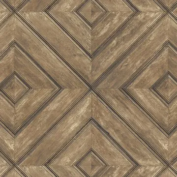 FH37512 Wood Tile Wallpaper Brown, Walnut Farmhouse Living Norwall Wallcovering