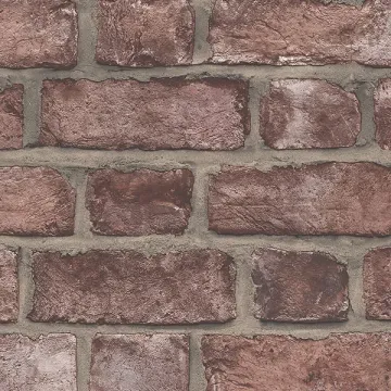 FH37518 Farmhouse Brick Wallpaper Red, Cajun Rust Living Norwall Wallcovering