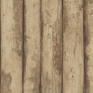 FH37536 Log Cabin Wallpaper Brown, Raw Sienna, Amber, Cedar Farmhouse Living Norwall Wallcovering