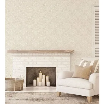 FH37547 Distressed Paisley Wallpaper Beige, Cream, Cottage White, Antique Swiss Coffee Farmhouse Living Norwall Wallcovering