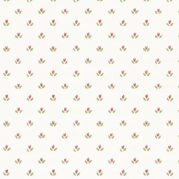 FK26948 Mini Tulip Wallpaper Red, Green Fresh Kitchens 5 Norwall Wallcovering