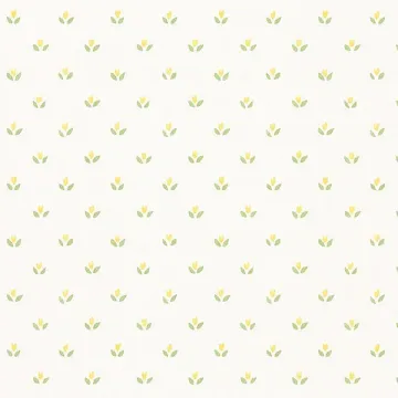 FK26950 Mini Tulip Wallpaper Yellow, Green Fresh Kitchens 5 Norwall Wallcovering