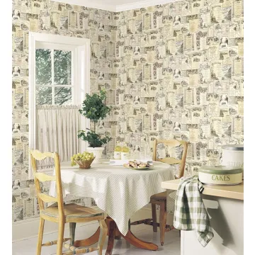 FK26955 Menu Sidewall Wallpaper Beige, Pink, Blue Fresh Kitchens 5 Norwall Wallcovering