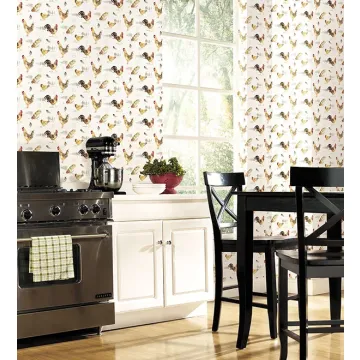 FK34433 Fresh Chicken Wallpaper Red, Yellow, Brown Kitchens 5 Norwall Wallcovering