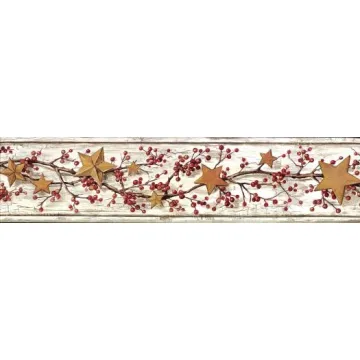 Metal Star and Berry Wallpaper Border FK3881B