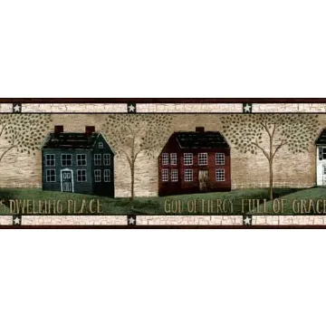 Ivory Country Dwelling Wall Paper Border