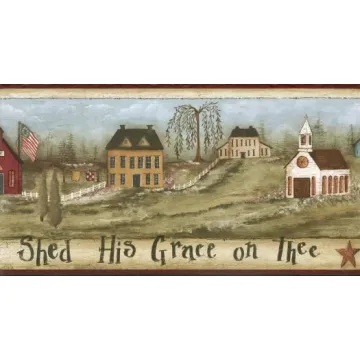God Shed His Grace Wallpaper Border