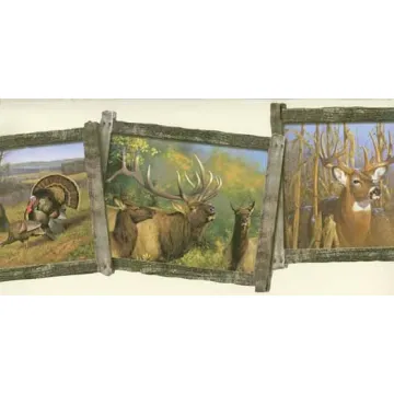 Framed Die Cut Wildlife Wallpaper Border