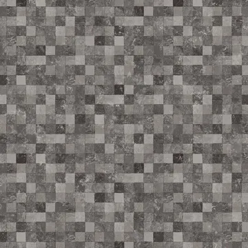 G67422 Dark Grey, Black, Silver Faux 1/2" Tile Natural FX Norwall Wallcovering