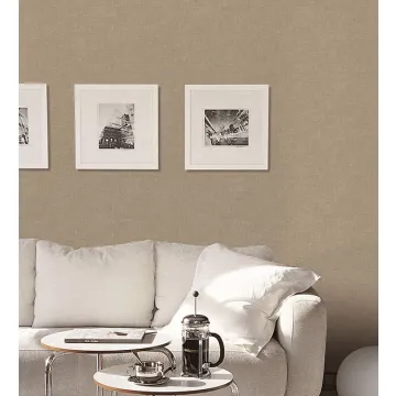 G67435 Dark Taupe Linen Wallpaper Natural FX Norwall Wallcovering