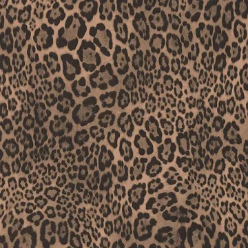 G67461 Black, Bronze Cheetah Print Wallpaper Natural FX Norwall Wallcovering