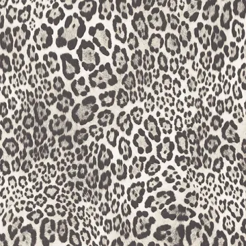 G67462 Black, White Cheetah Print Wallpaper Natural FX Norwall Wallcovering
