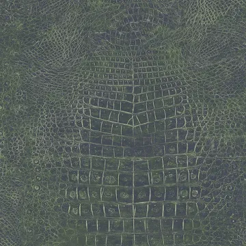 G67505 Dark Green Croc Skin Wallpaper Natural FX Norwall Wallcovering