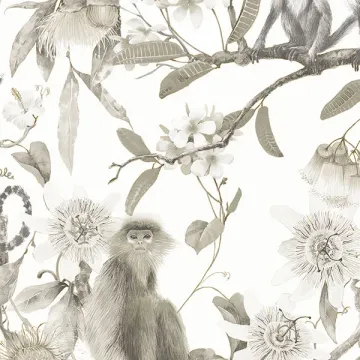 G67959 Lemur Wallpaper Beige, Sepia, Taupe, Beige Safari Organic textures Norwall Wallcovering