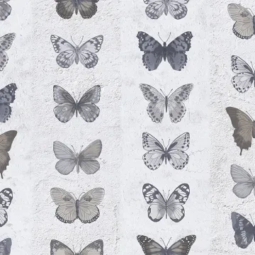 G67991 Jewel Butterflies Stripe Wallpaper Blue, Grey, Dove, Brown Organic textures Norwall Wallcovering