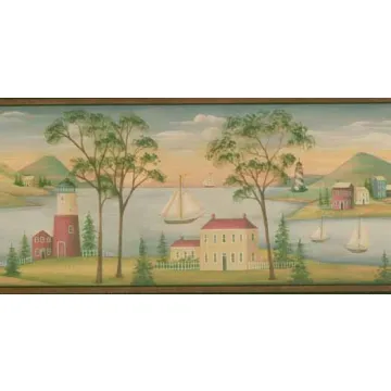 Picture Perfect Sailboat Wallpaper Border