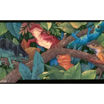Lizard Black Wallpaper Border