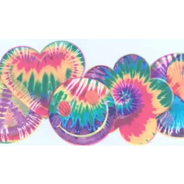 Die Cut Bright Tie-Dye Wallpaper Border