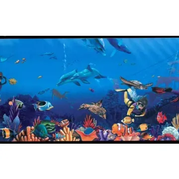 Scuba Driver Wall Paper Border