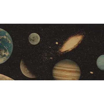 Black Outer Space Wallpaper Border