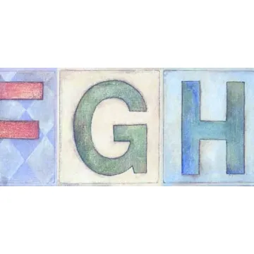 Blocked Alphabet Wallpaper Border