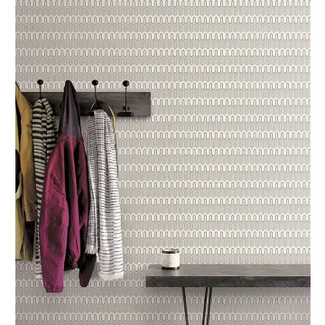 GX37609 Zig Zag Wallpaper Black, Pepper, Grey GeometriX Norwall Wallcovering