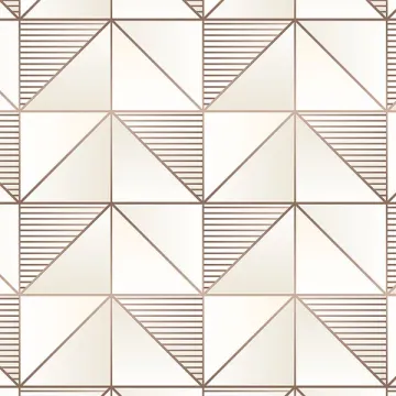 GX37629 Cubist Wallpaper Cream, Rose Gold, Gold GeometriX Norwall Wallcovering