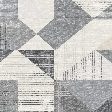GX37657 Silk Screen Geometric Wallpaper Black, Taupe GeometriX Norwall Wallcovering